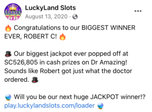 Luckyland Slots Winner